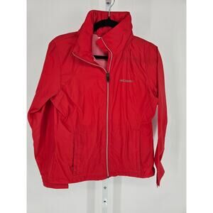 Columbia Women's Switchback III waterproof packable rain jacket Sz S Red